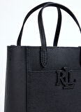 Lauren Ralph Lauren Deri Siyah Kadın Omuz Çantası 431966760005