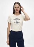 Lauren Ralph Lauren Krem Kadın Baskılı T-Shirt 200P03725