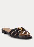 Lauren Ralph Lauren Siyah Kadın Deri Terlik 802982875002