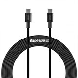 Baseus Super Şarj 1MT 100W Type-C to Type-C Şarj Data Kablosu Laptop Notebook Macbook Pro Şarj Kablo