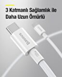 Baseus Super Şarj 1MT 100W Type-C to Type-C Şarj Data Kablosu Laptop Notebook Macbook Pro Şarj Kablo