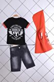Babyhola Tshirt Yelek Pantolon Erkek Çocuk Takım 3'lü 1490