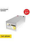 24V 600Ah LiFePO4 Platinum Series Bluetooth'lu Lityum Demir Fosfat Akü 