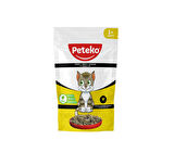 PETEKO 24 ADET JÖLELİ PARÇA ETLİ YETİŞKİN KEDİ YAŞ MAMASI TAVUKLU