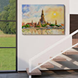 Wat Arun Tapınağı Tayland Bangkok Dekoratif Kanvas Tablo-3622