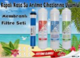 Sulook Kapalı Kasa Su Arıtma Cihazlarına Uyumlu 4'lü Filtre Seti Vontron Membranlı