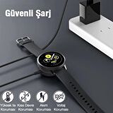 Coofbe 1Mt Güvenli Şarj Samsung Galaxy Watch 5 Pro Şarj Watch 3 4 Şarj Active R500 Şarj Active2 Şarj