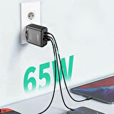 65w Hızlı Şarj Edebilen Type C Uçlu Şarj Aleti ( Lisinya )