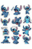 Lilo And Stitch Temalı Laptop Telefon Tablet Sticker Seti