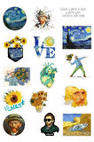 Van Gogh Sticker Seti Telefon Bilgisayar Ve Diğer Yüzeylere Uygun