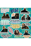Gibi Sticker Seti -2 | Laptop Notebook Telefon Etiket