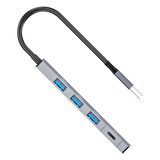 Coofbe 4in1 USB3.0 Hub Type-C Dönüştürücü Çoğaltıcı USB to Typce Dönüştürücü USB Çoğaltıcı Adaptör