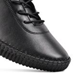 Voyager 7230 Siyah Kadın Günlük Hakiki Deri Ayakkabı