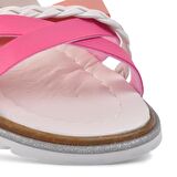 Şiringenç 001 Beyaz-Pembe Çocuk Sandalet