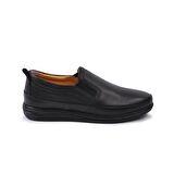 Ayakmod 478 Siyah Erkek Hakiki Deri Slip On Ayakkabı