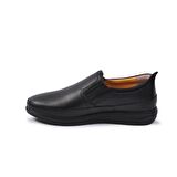 Ayakmod 478 Siyah Erkek Hakiki Deri Slip On Ayakkabı
