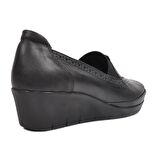 Ayakmod 888 Siyah Kadın Hakiki Deri Günlük Ayakkabı