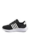 Walkway Luanda Siyah-Beyaz Fileli Hava Alan Unisex Spor Ayakkabı
