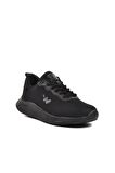 Walkway Aldan Siyah-Siyah Fileli Hava Alan Unisex Spor Ayakkabı