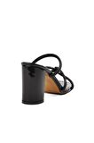 Pierre Cardin PC-52218 Siyah Rugan Kadın Topuklu Terlik