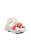 Ayakmod Şng 8010-P Beyaz-Fuşya-Pembe Kız Çocuk Sandalet