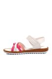 Ayakmod Arz 1100-F Beyaz-Fuşya-Pembe Kız Çocuk Sandalet