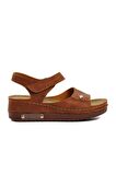 Ayakmod 07-109 Rr Taba Kadın Dolgu Topuk Sandalet