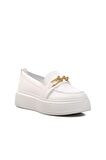 Ayakmod 261075 Beyaz Kadın Loafer Ayakkabı