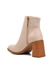 Ayakmod 458237 Bej İçi Polarlı Kadın Topuklu Bot