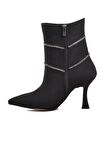 Ayakmod 543109 Siyah Saten İçi Polarlı Kadın Topuklu Bot