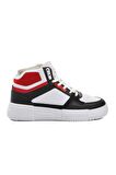 Walkway Berry Hi Beyaz-Siyah-Kırmızı Bağcıklı Unisex Hi Sneaker