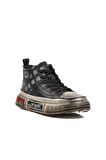 Marcomen 152-18220 Siyah Hakiki Deri Erkek Hi Sneaker