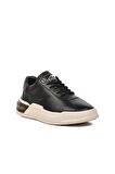 Marcomen 152-19197 Siyah-Beyaz Hakiki Deri Erkek Sneaker