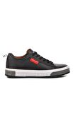 Marcomen 152-15076 Siyah-Beyaz Hakiki Deri Erkek Sneaker