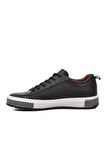Marcomen 152-15076 Siyah-Beyaz Hakiki Deri Erkek Sneaker
