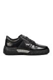 Marcomen 152-19503 Siyah Hakiki Deri Erkek Sneaker