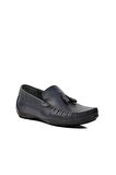 Ayakmod D7218 Lacivert Hakiki Deri Erkek Loafer Ayakkabı