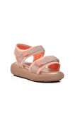 Ayakmod 24-402-F Pudra Simli Ortopedik Taban Çocuk Sandalet