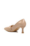 Ayakmod 458296 Nude Rugan İnce Topuklu Kadın Abiye Ayakkabı