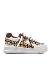Ayakmod Premium 1306 Kahve-Beyaz Hakiki Deri Erkek Sneaker