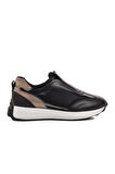 Ayakmod 7539 Siyah-Beyaz Slip-On Kadın Sneaker