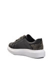 Ayakmod 865 Siyah-Beyaz Bağcıklı Kadın Sneaker