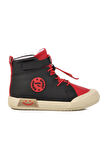 Walkway Siyah-Kırmızı Unisex Bilek Boy Çocuk Sneaker Walkway 17-P