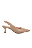 Ayakmod 357140 Z Bej Kadın Topuklu Ayakkabı Stiletto