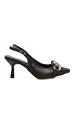 Pierre Cardin PC-54739 Z Siyah Kadın Abiye Ayakkabı Stiletto