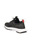 Nans 6006 G Siyah-Kırmızı Fileli Kilit Bağcıklı Unisex Spor Ayakkabı