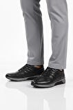 Fosco 2720-1 M Siyah Hakiki Deri Erkek Günlük Ayakkabı