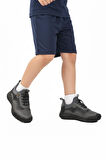 Füme Lastik Bağcıklı Çocuk Outdoor Ayakkabı G63 Kids F