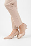 Ayakmod 458343 Z Bej Rugan Kadın Topuklu Ayakkabı