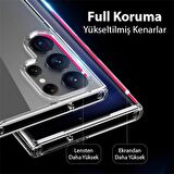 Coofbe Ultra Şeffaf Darbe Emici Slikon Samsung Galaxy S23 Ultra Kılıf Şeffaf Silikon Kılıf Bayer Tpu Kılıf